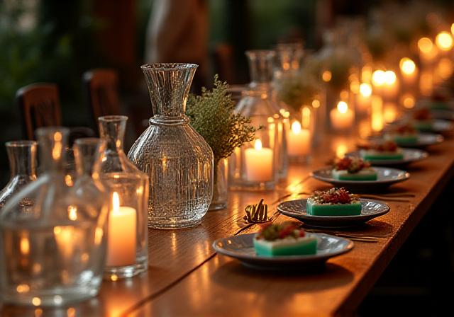 Set up per evento privato minerale presso Lithora Café